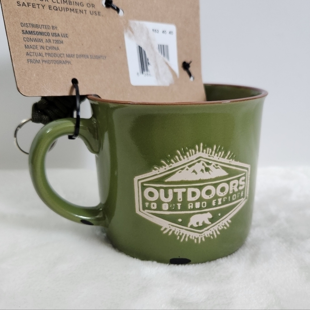 Adventure Out There Olive Green Mug Carabiner Keyring Bottle Opener Gift Set - Picture 8 of 13